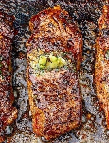 herb butter ny strip