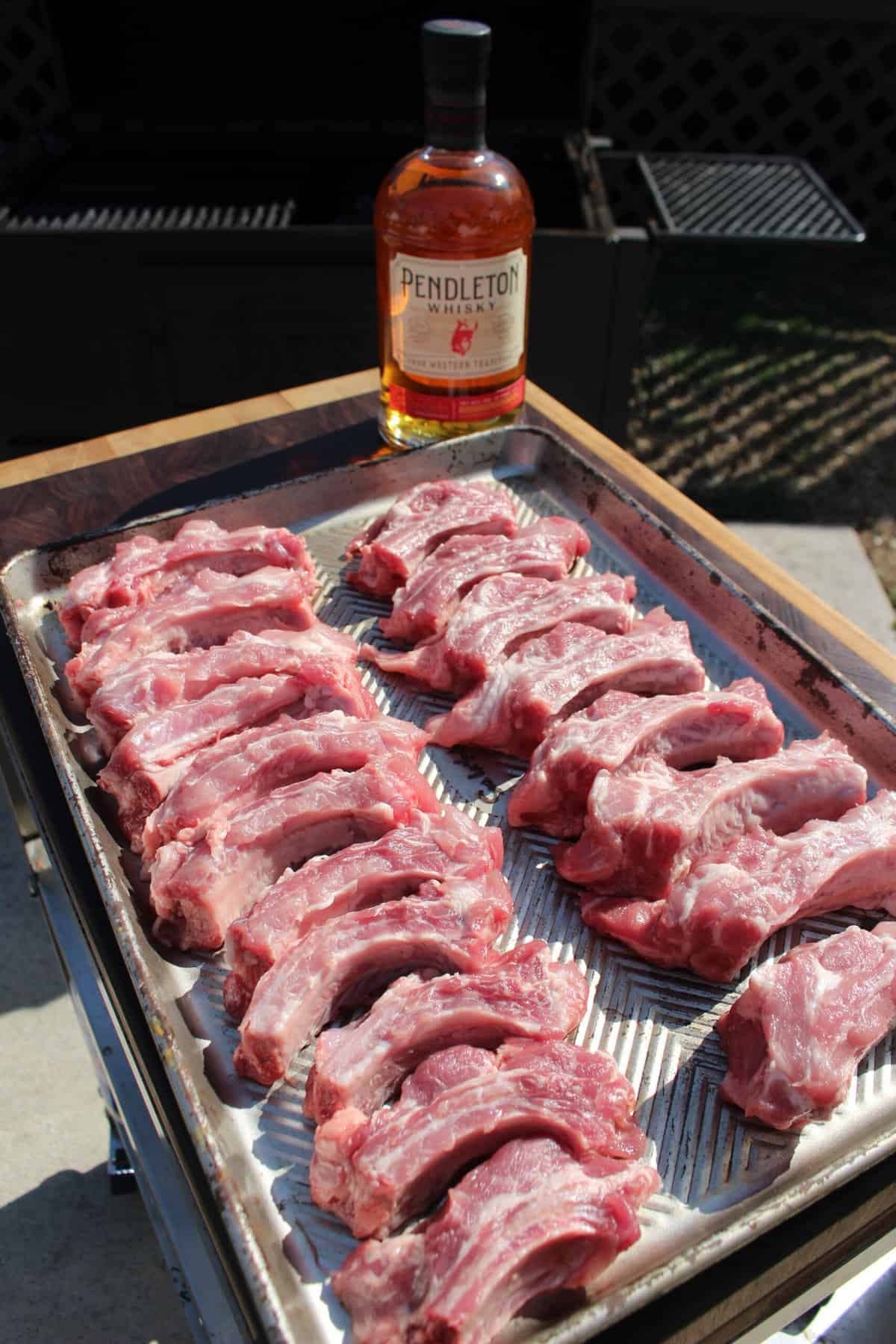 Ribs ready to go on the smoker.