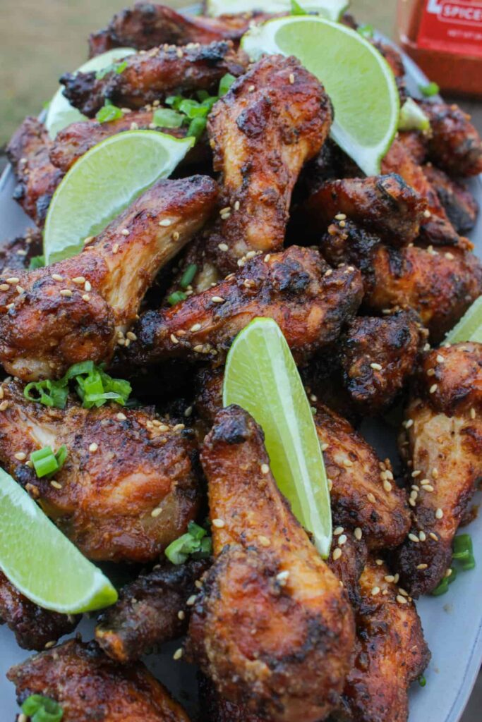 honey garlic sriracha fried wings