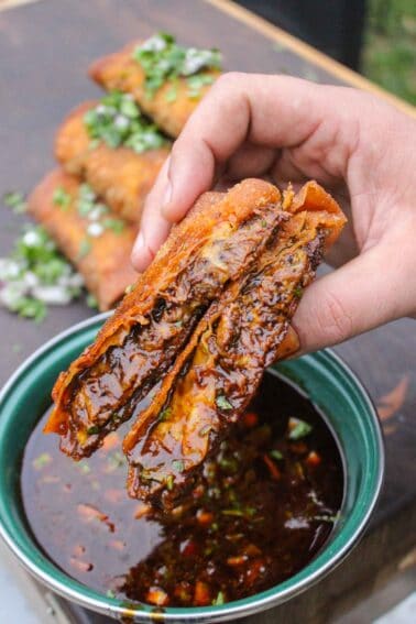 Birria Egg Rolls
