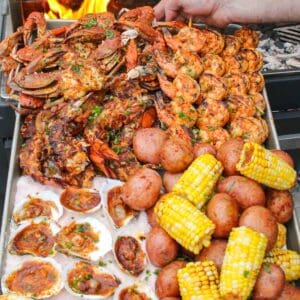 The Grilled Seafood Platter is easy and so satisfying.