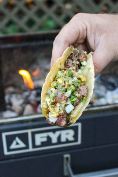 Cowboy butter steak taco
