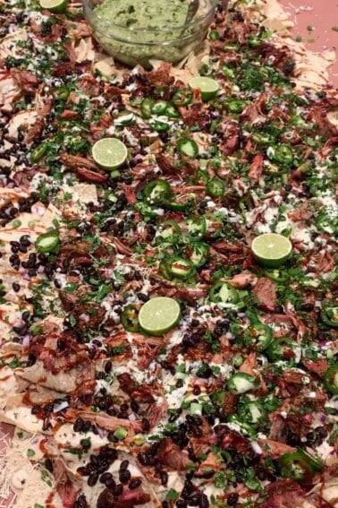 Pulled Pork BBQ Nacho Table