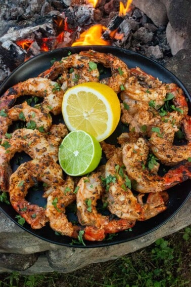 grilled tandoori citrus shrimp