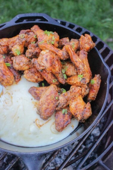 Buffalo Chicken Wings with Melted Cheese