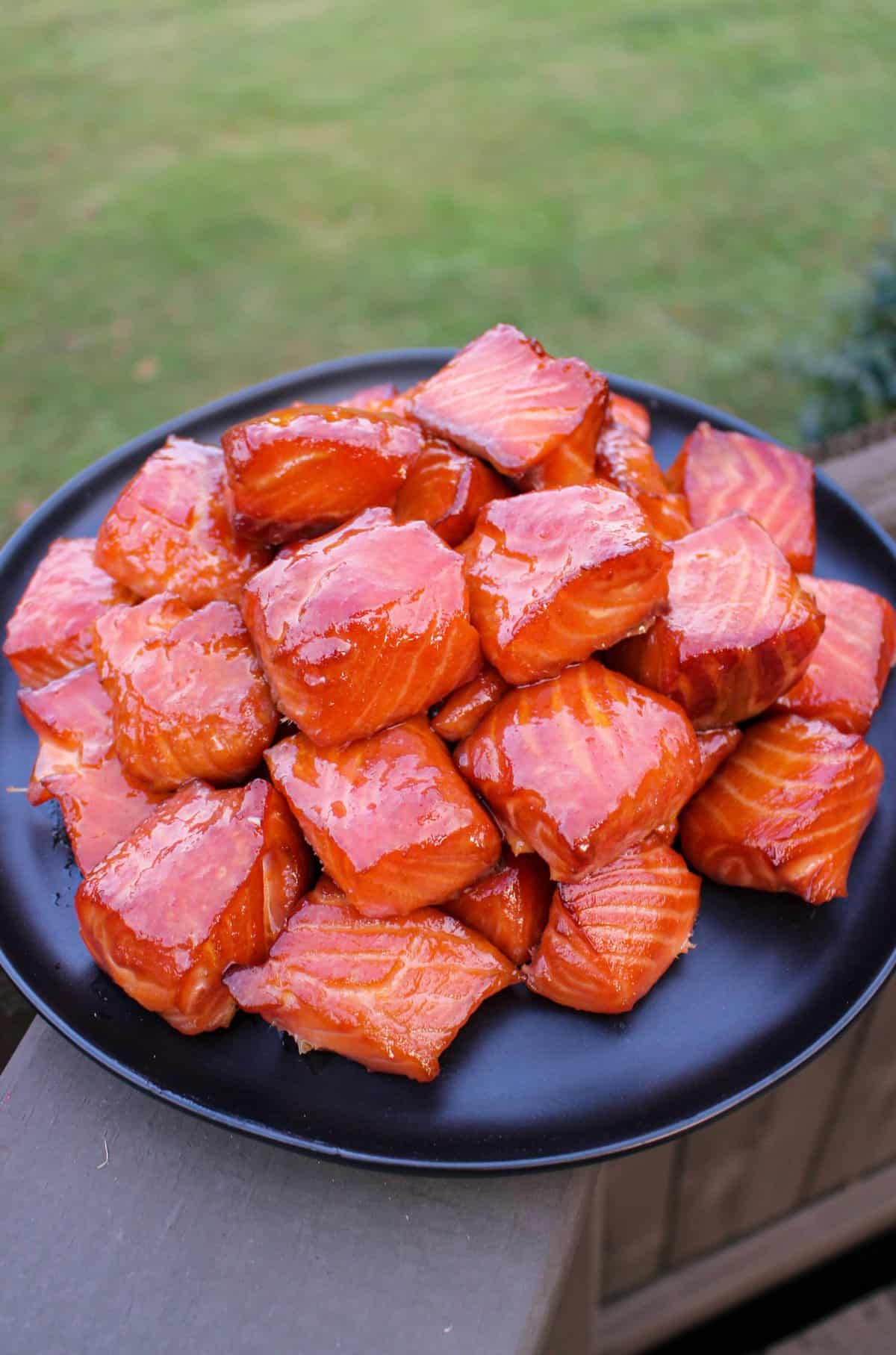 Pieces of salmon 