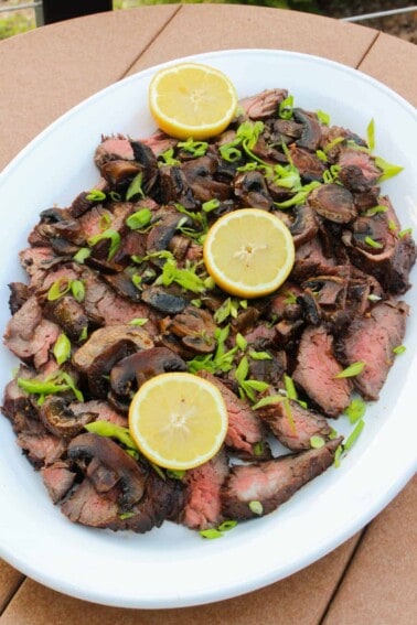 Bourbon Mushroom Steak Tips