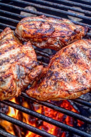 bbq ranch chicken on the grill