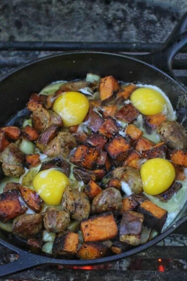 chorizo sweet potato hash