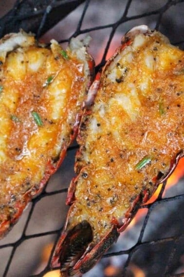 delicious sriracha butter lobster tails