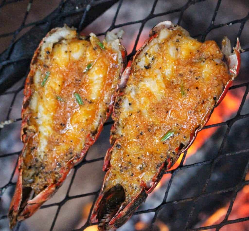 delicious sriracha butter lobster tails