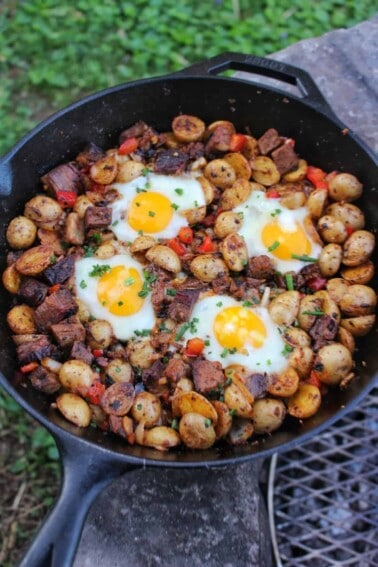 leftover brisket breakfast skillet