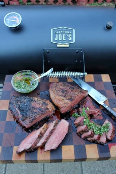 Smoked Picanha with Spicy Smoked Chimichurri
