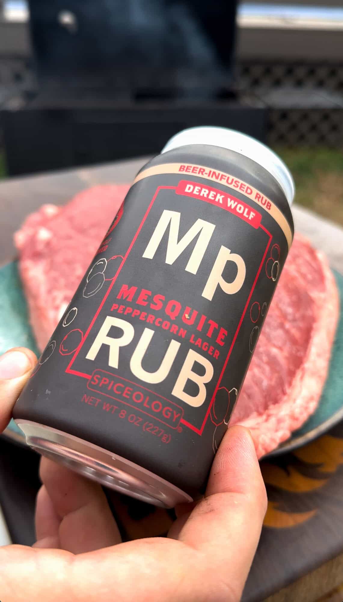 Close up of Mesquite Peppercorn Lager Rub.