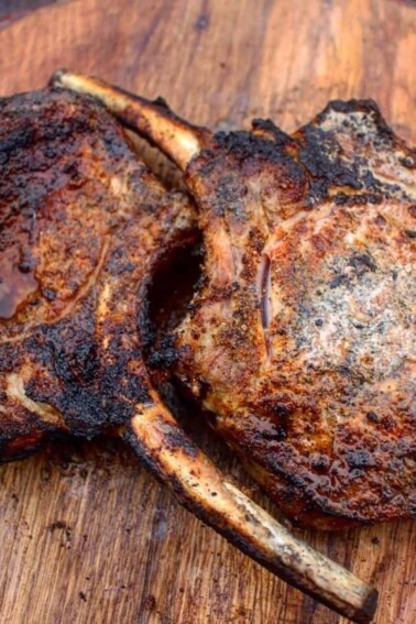 resting pork tomahawks