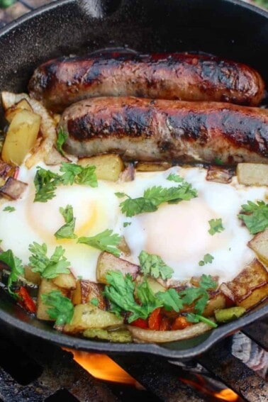 breakfast hash with yuengling smithfield brats
