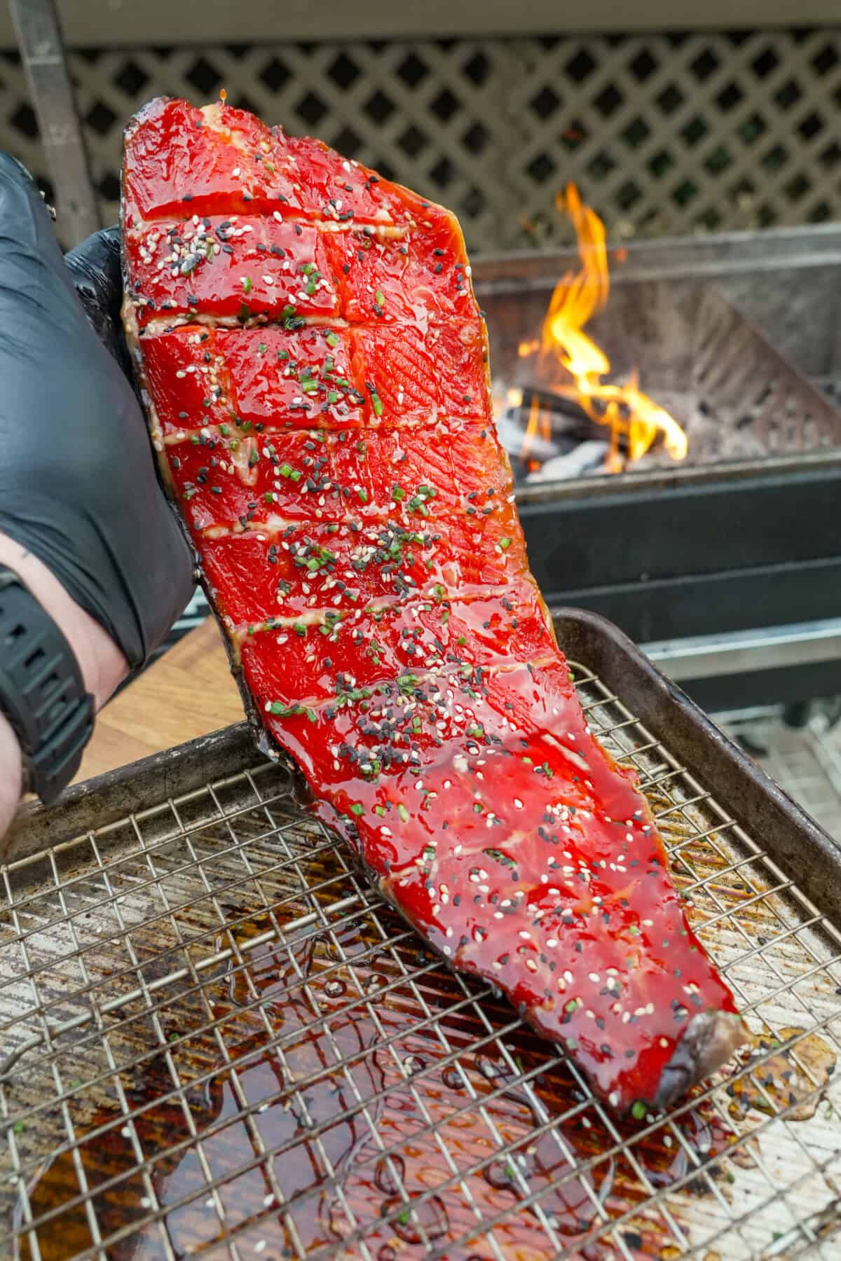 Candied Smoked Salmon is a great snack for adults that hits the spot anytime of day.