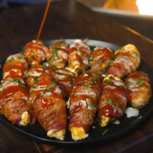 The Venison Jalapeno Poppers are plated and ready for the hungry crew.