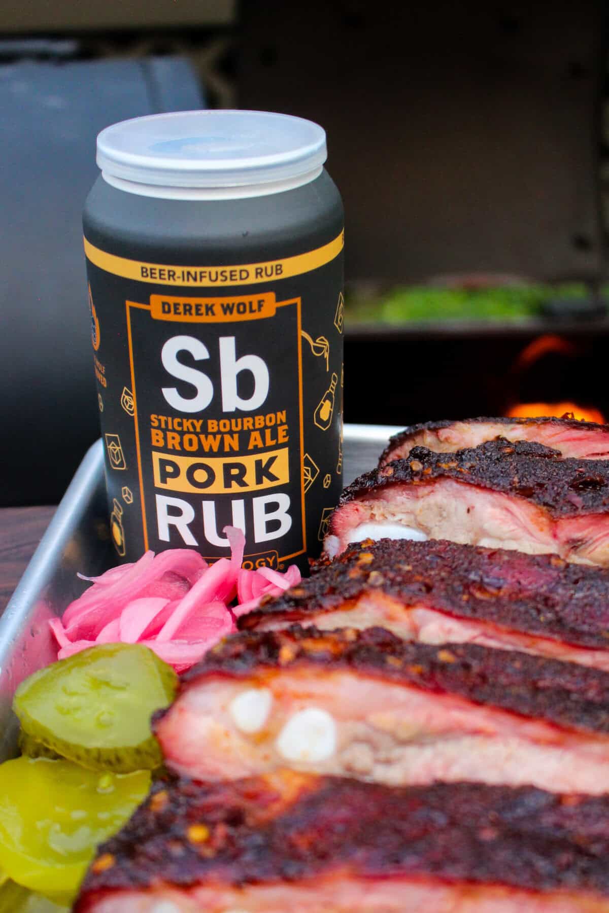 Close up shot of Sticky Bourbon Brown Ale.