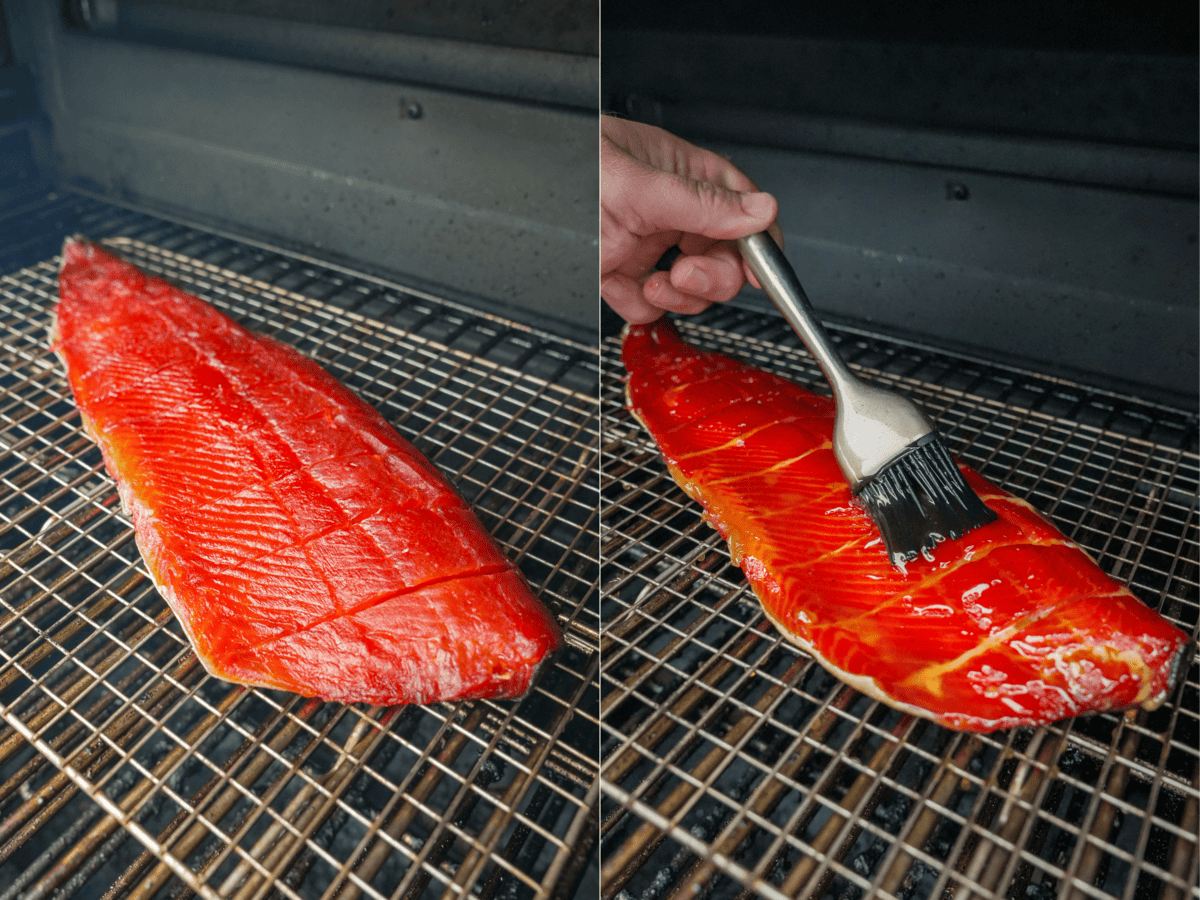 The fish is based and smoked on a low and slow heat in our trusted smoker.
